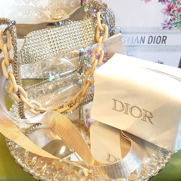 DIOR POUCH IN UNBRANDED CLEAR STADIUM BAG - Picture 4 of 7